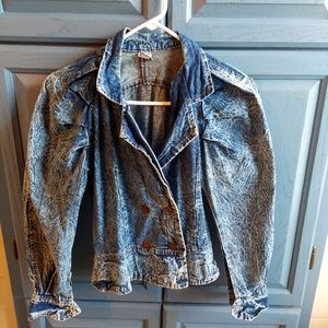 Vintage Acid Wash Jean Jacket Size 3/4